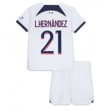 Paris Saint-Germain Lucas Hernandez #21 Bortedraktsett Barn 2023-24 Kortermet (+ korte bukser)